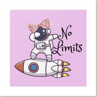 No Limits Bowhead Astronaut Rocket Surfing Posters and Art